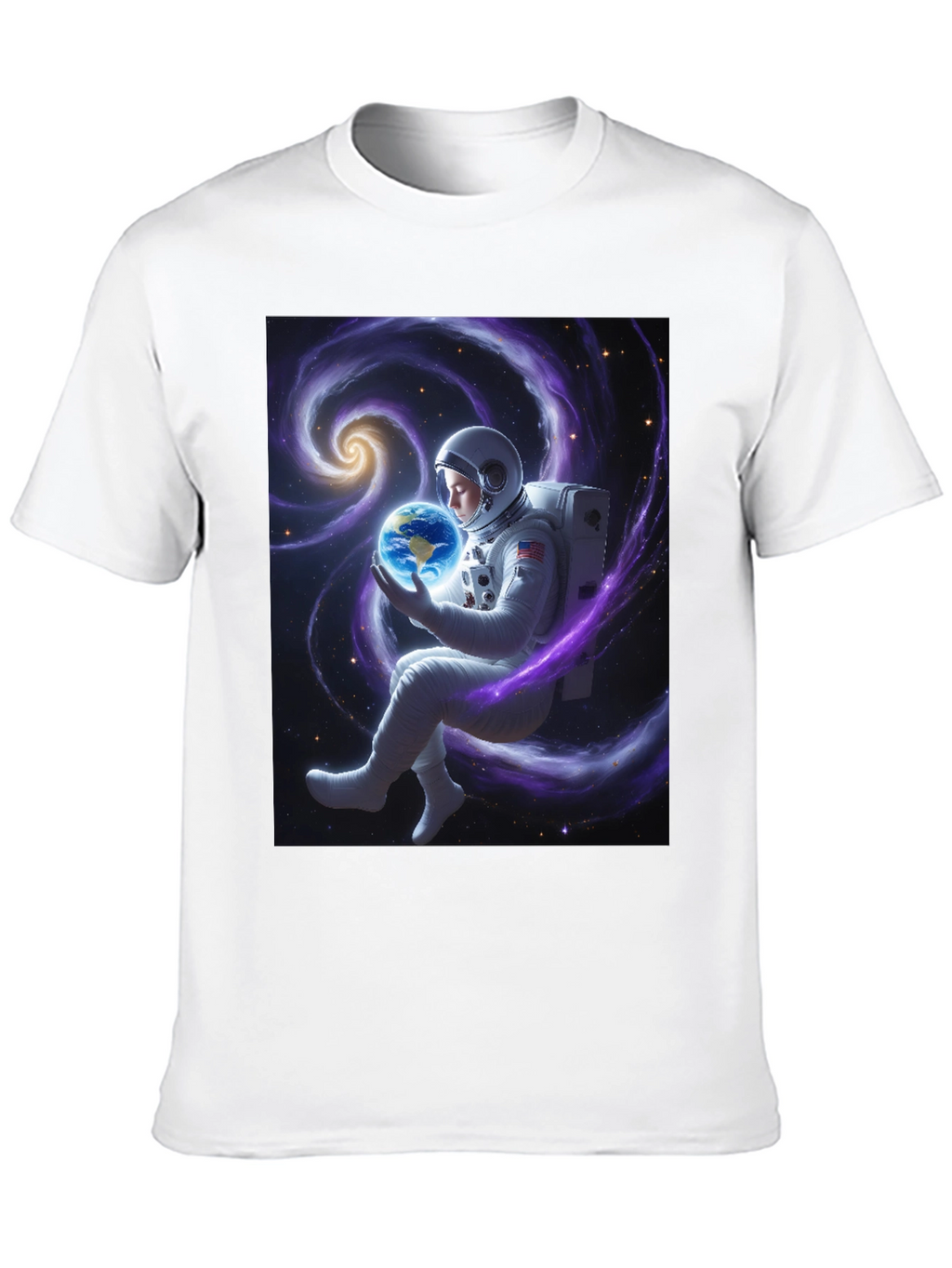 Astronaut Holding Earth Graphic T-Shirt