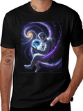 Astronaut Holding Earth Graphic T-Shirt