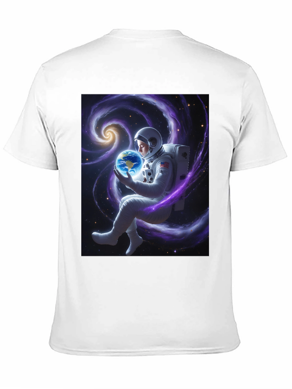 Astronaut Holding Earth Graphic T-Shirt