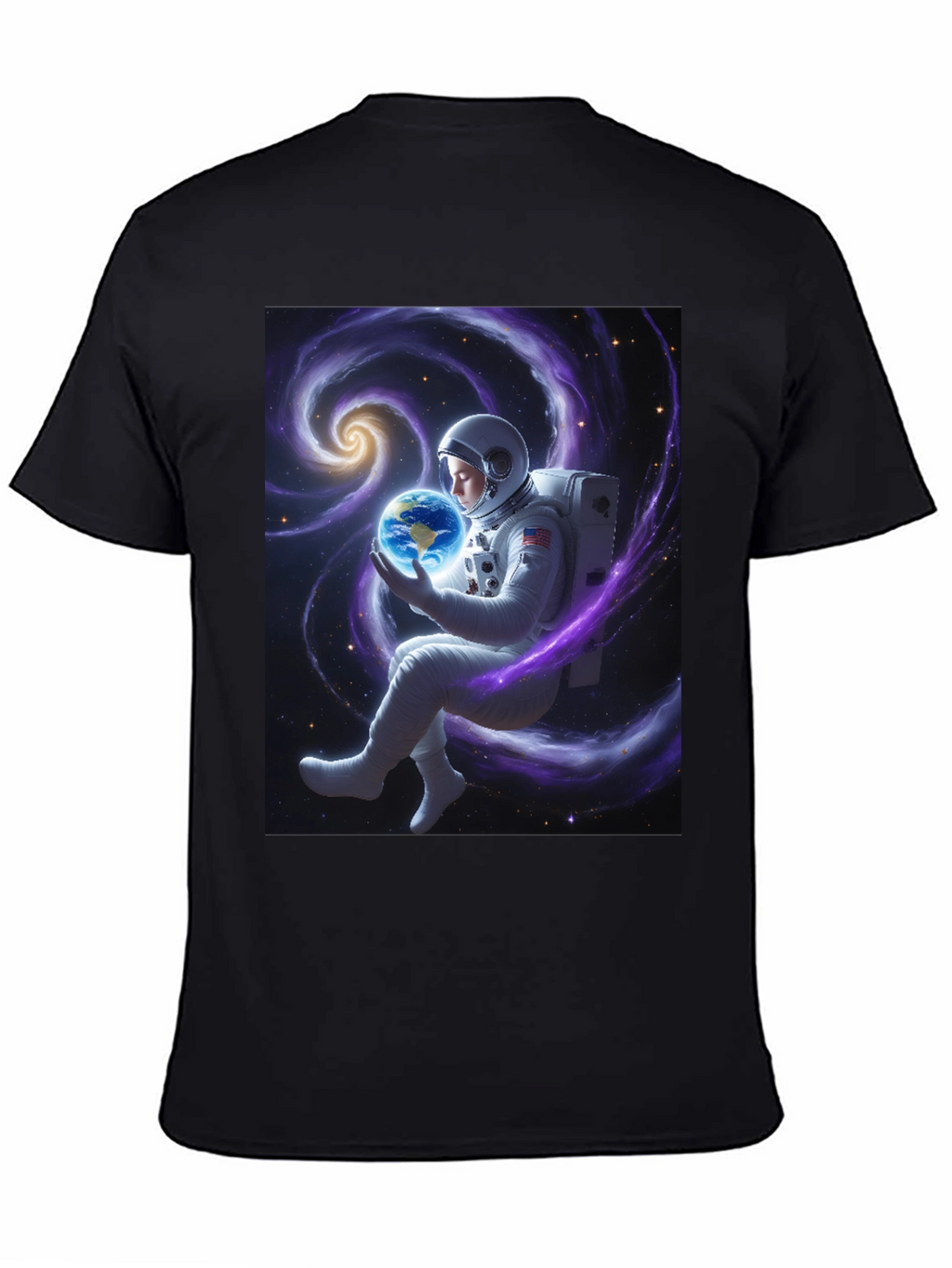 Astronaut Holding Earth Graphic T-Shirt
