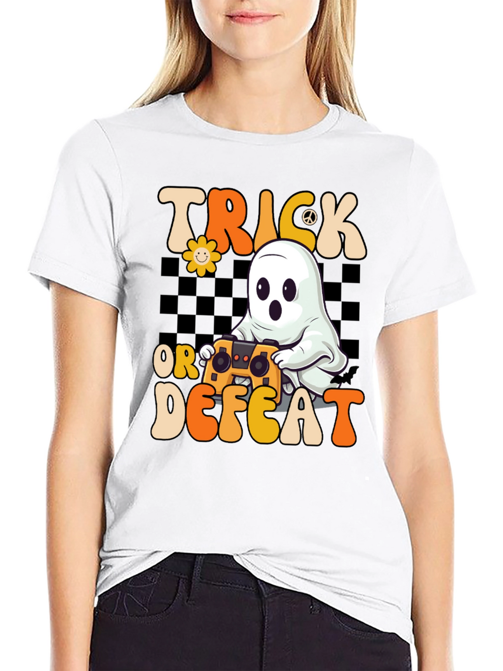 Trick or Defeat Halloween Gamer T-Shirt