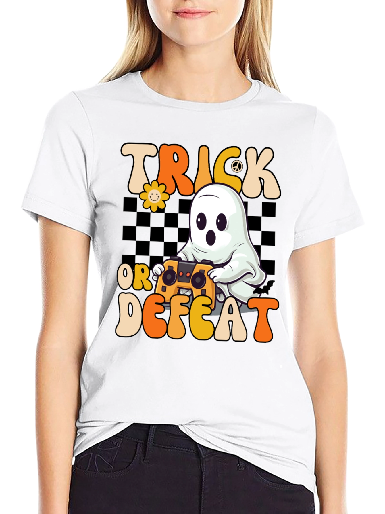 Trick or Defeat Halloween Gamer T-Shirt