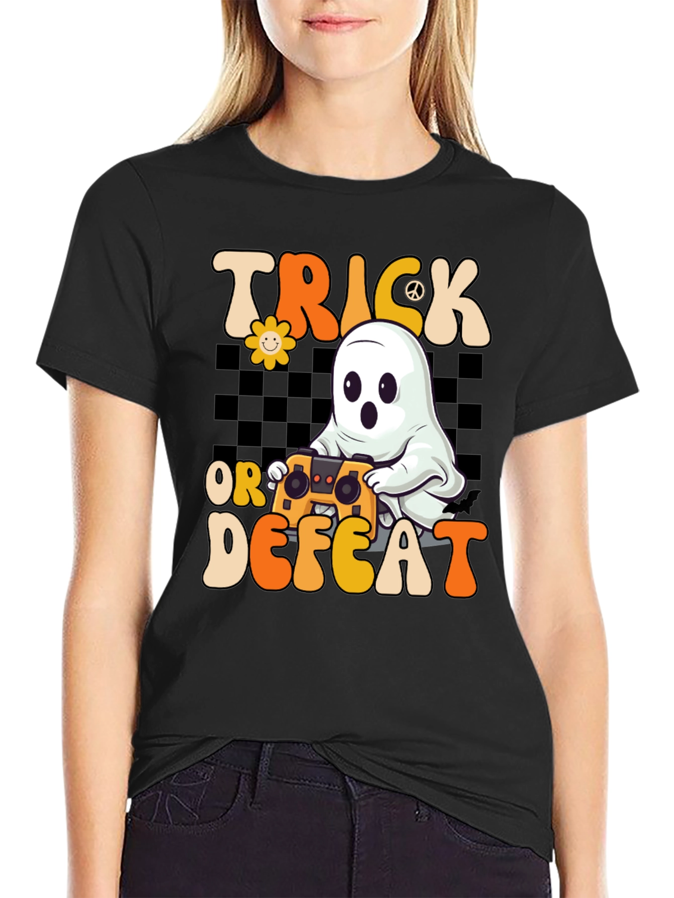 Trick or Defeat Halloween Gamer T-Shirt