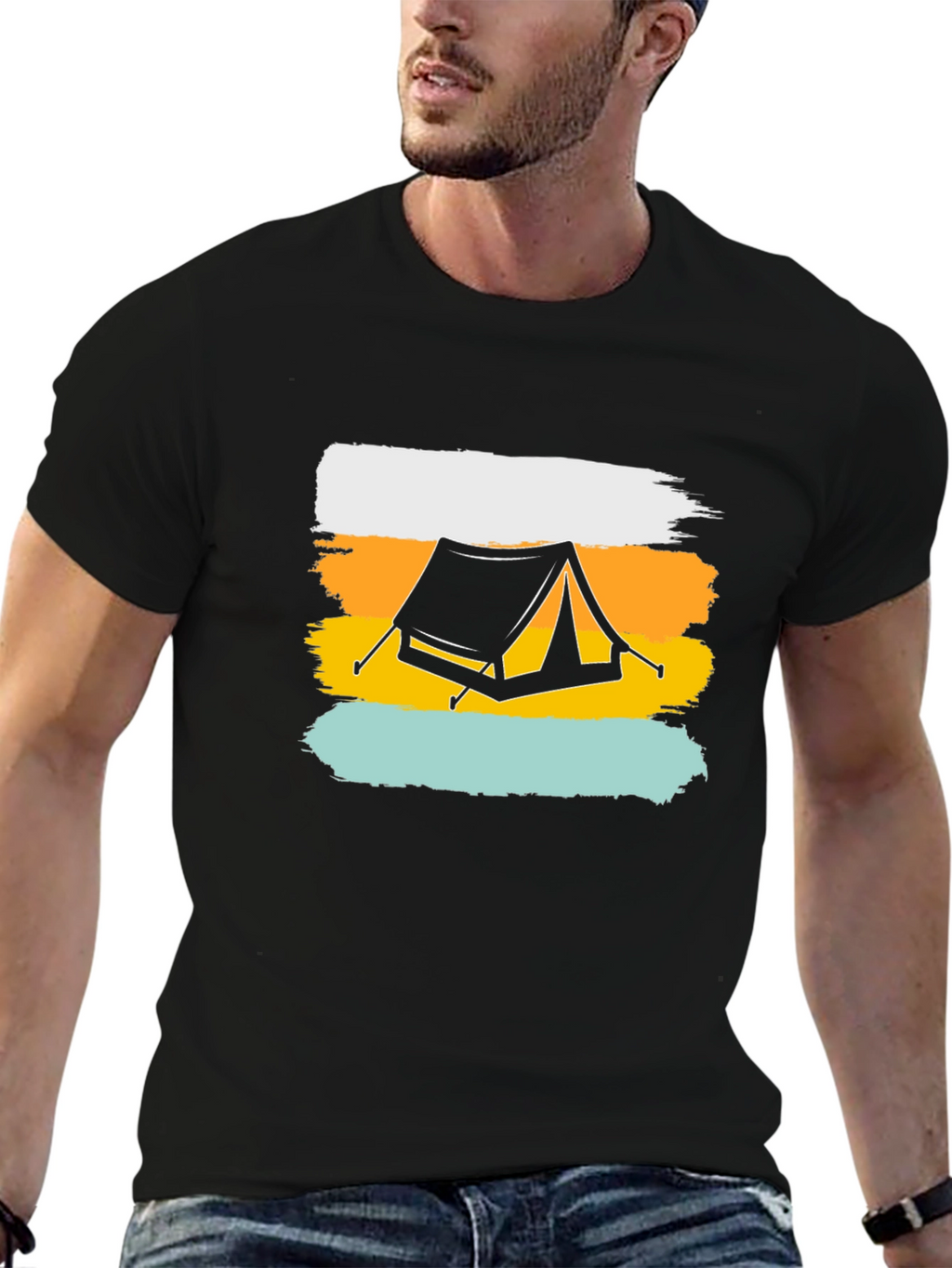 Camping Tent Graphic Tee - Outdoor Adventure Shirt