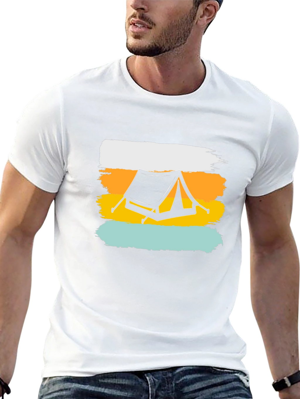 Camping Tent Graphic Tee - Outdoor Adventure Shirt