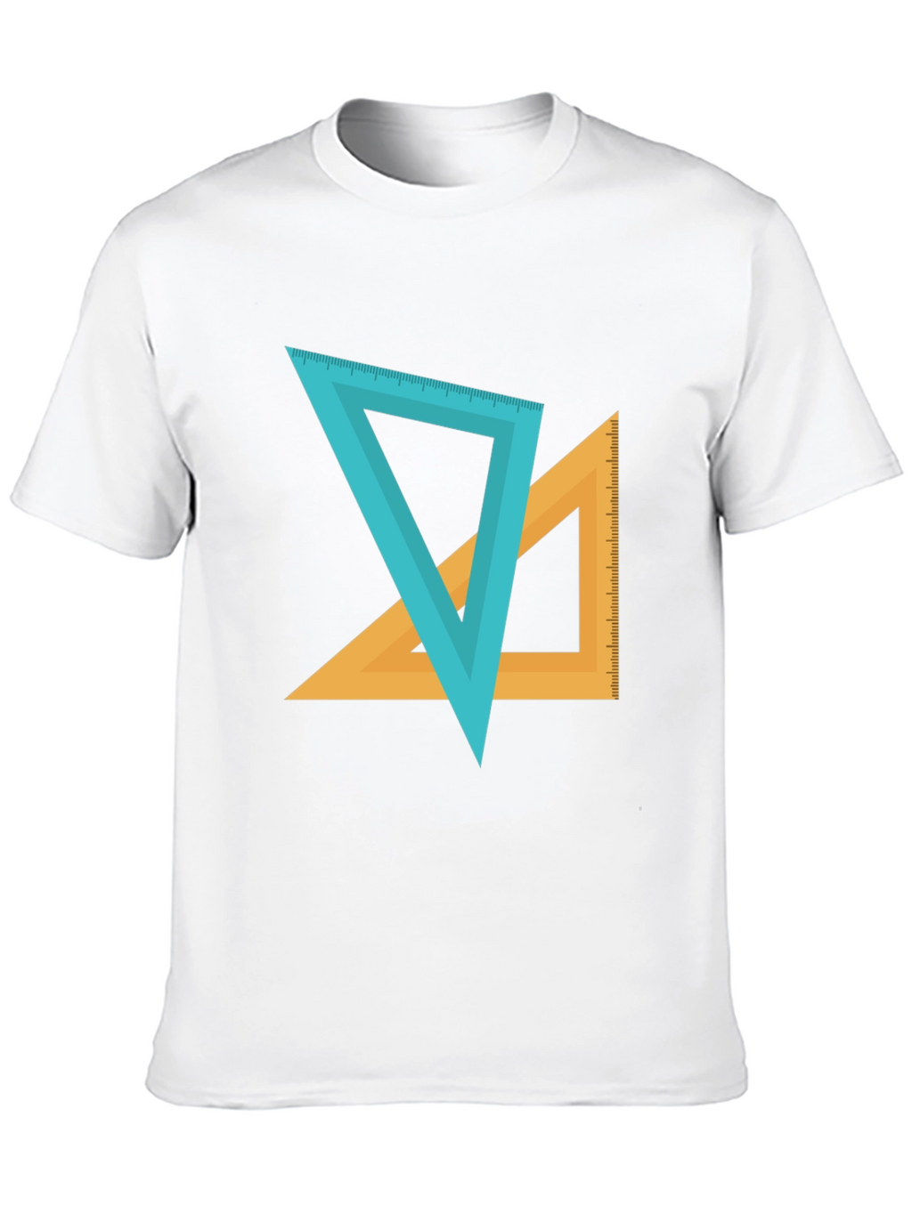 Geometric Triangles Graphic Tee - Black Cotton Blend Shirt
