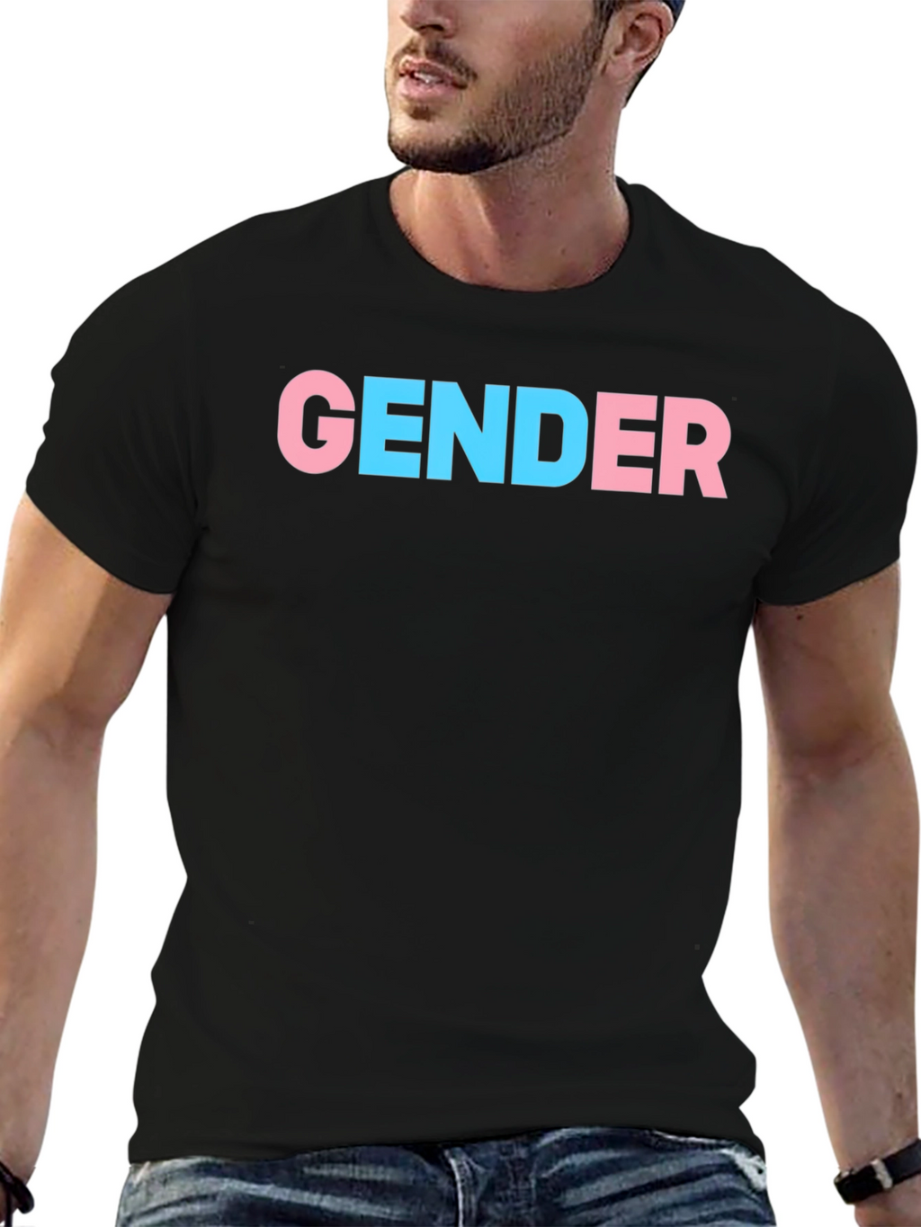Gender Pride T-Shirt - Black Cotton Blend