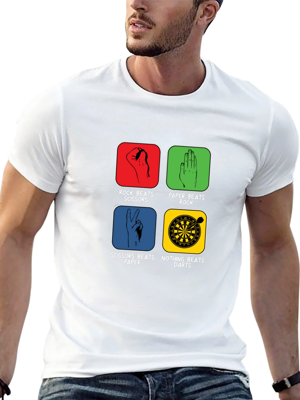 Rock Paper Scissors Darts Graphic Tee