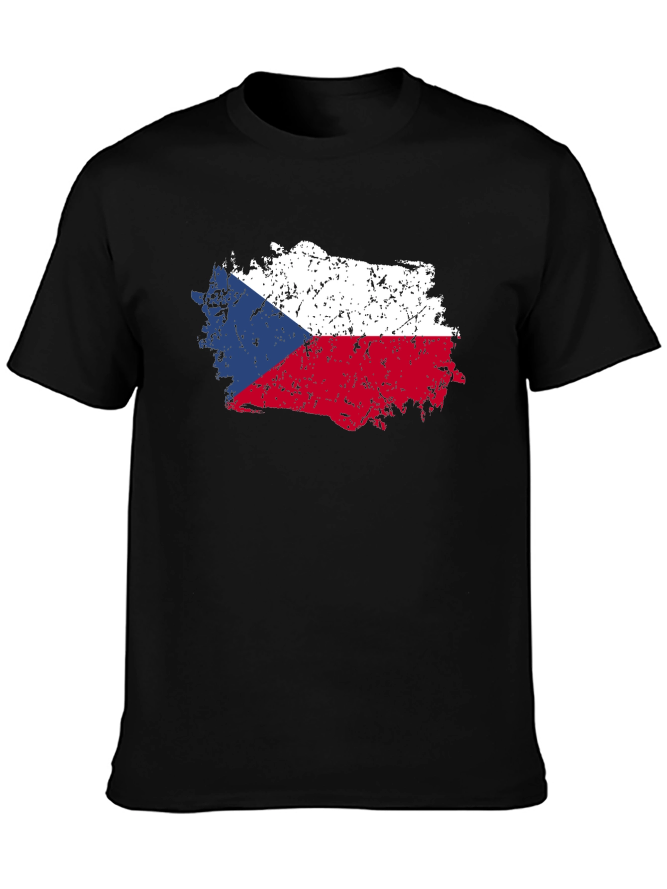Czech Republic Flag T-Shirt - Distressed Design