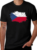 Czech Republic Flag T-Shirt - Distressed Design