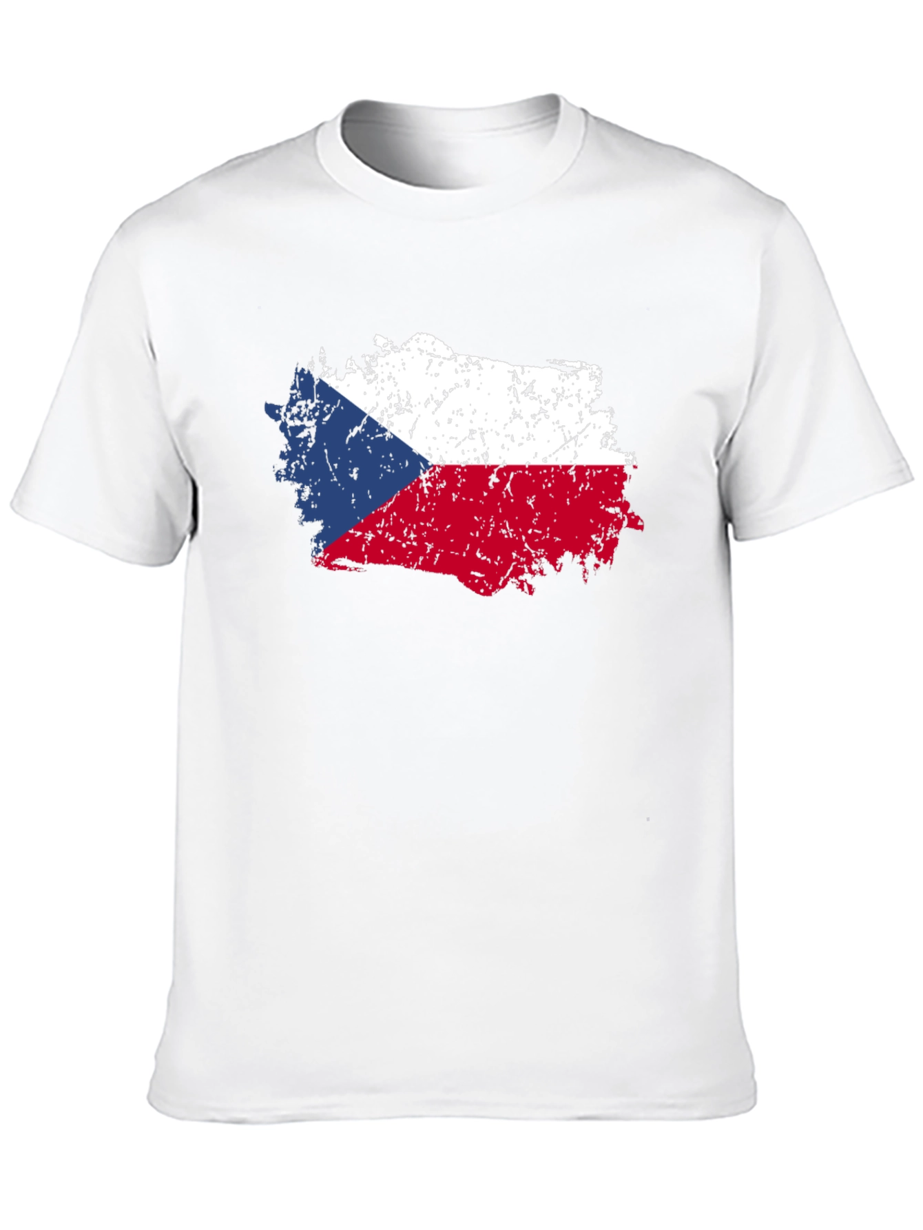 Czech Republic Flag T-Shirt - Distressed Design