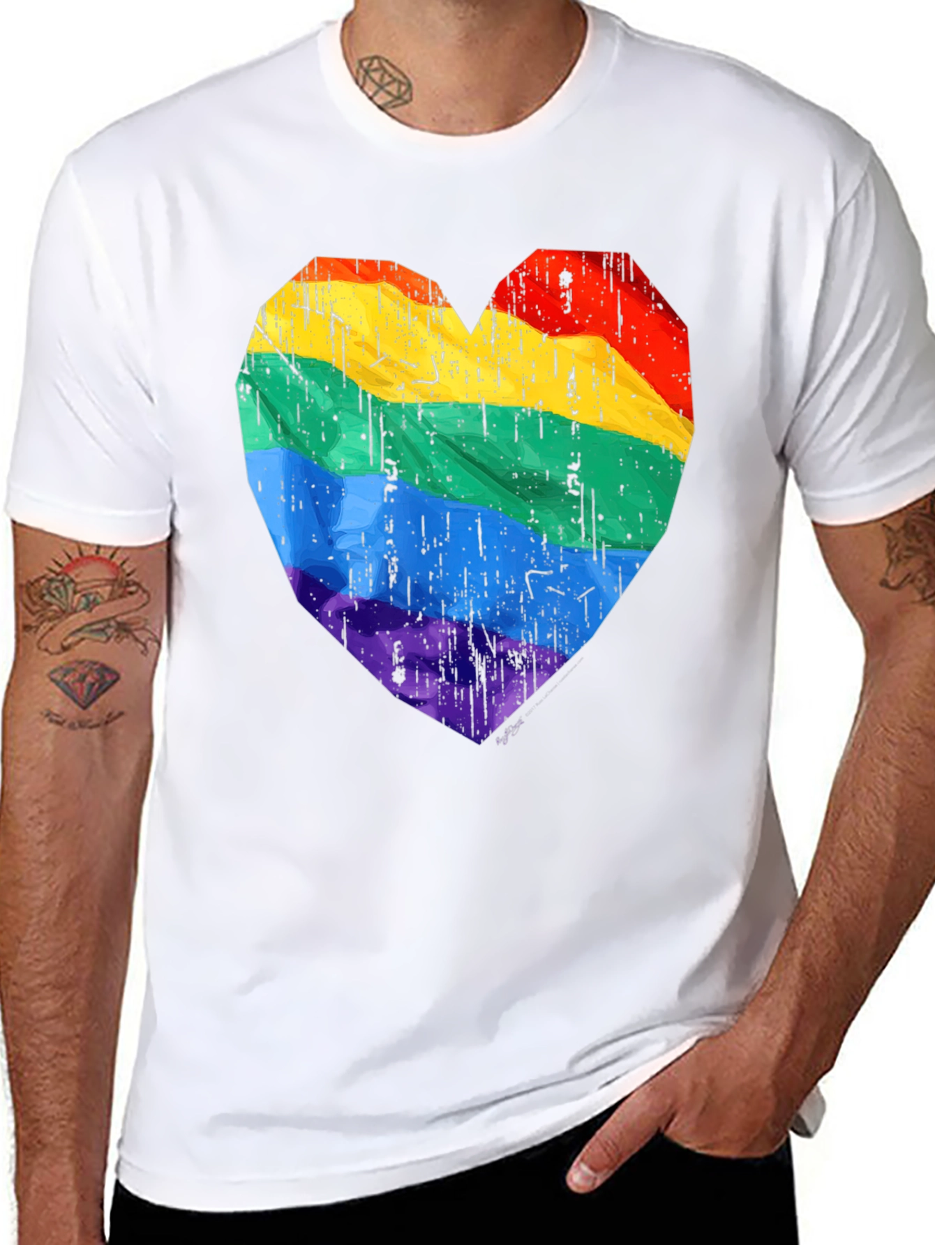 LGBT Pride Heart Graphic T-Shirt