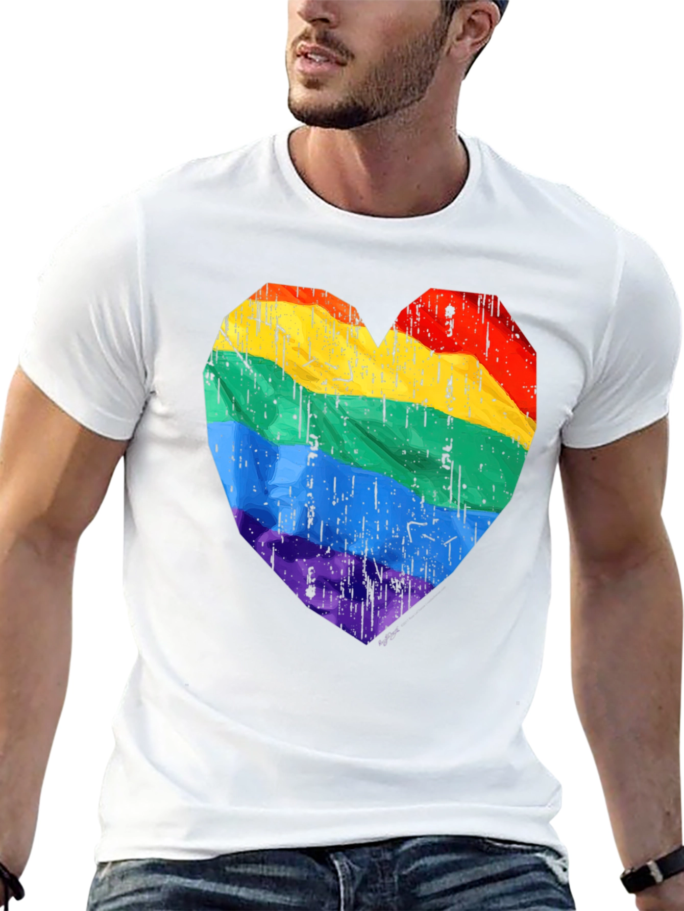 LGBT Pride Heart Graphic T-Shirt