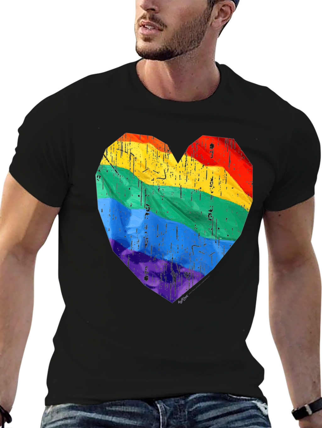 LGBT Pride Heart Graphic T-Shirt