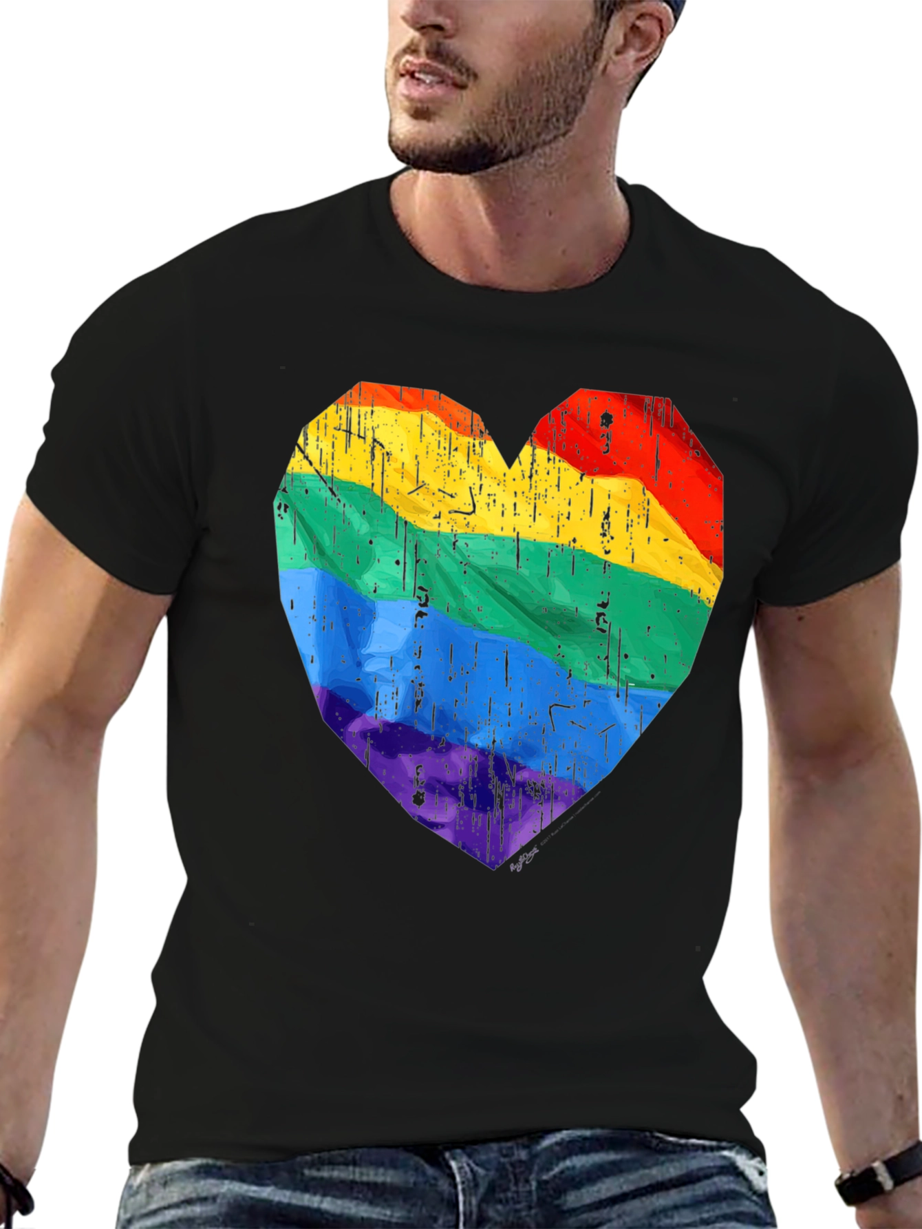 LGBT Pride Heart Graphic T-Shirt