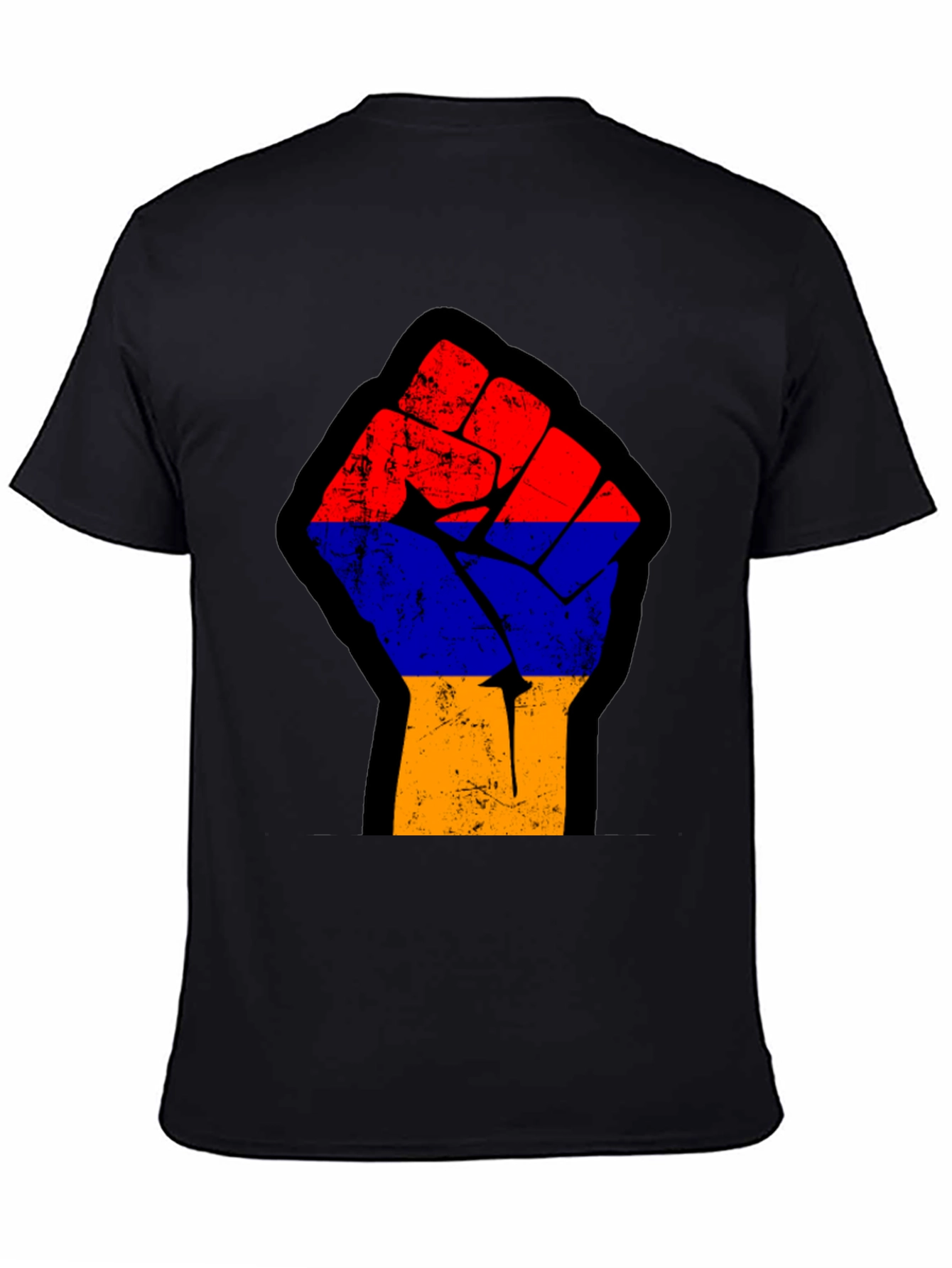 Armenian Flag Fist Black T-Shirt