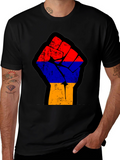 Armenian Flag Fist Black T-Shirt