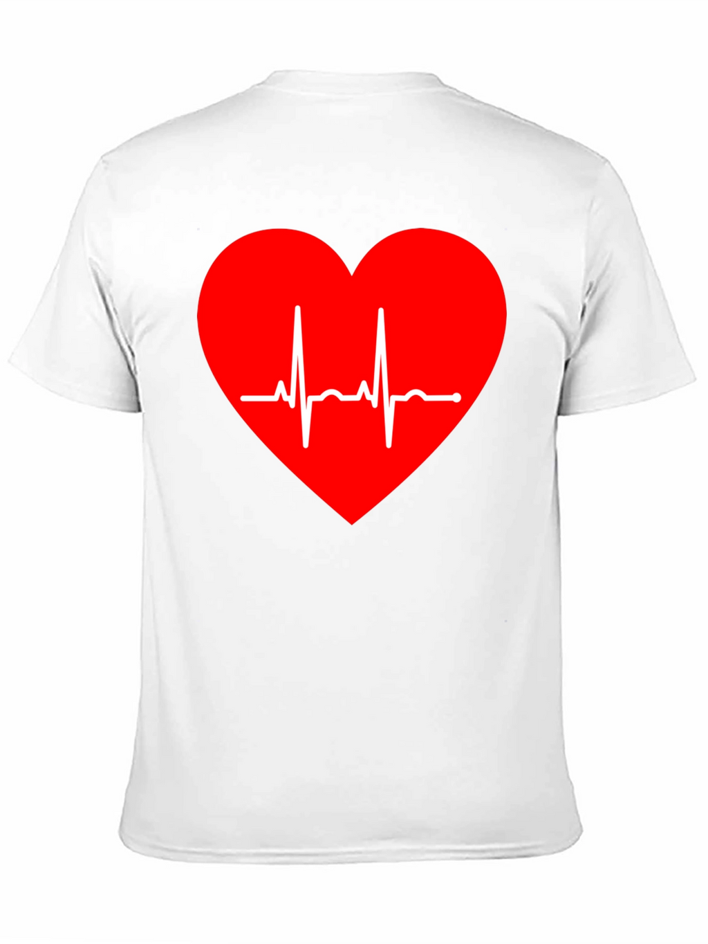 Heartbeat Heart Graphic Tee - Love Life ECG Shirt