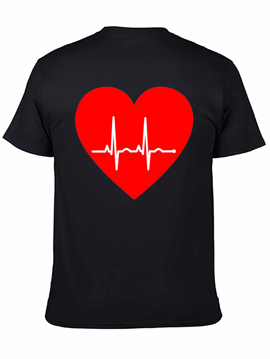 Heartbeat Heart Graphic Tee - Love Life ECG Shirt