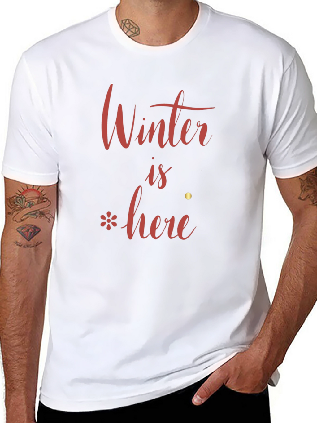 Winter is Here Black T-Shirt