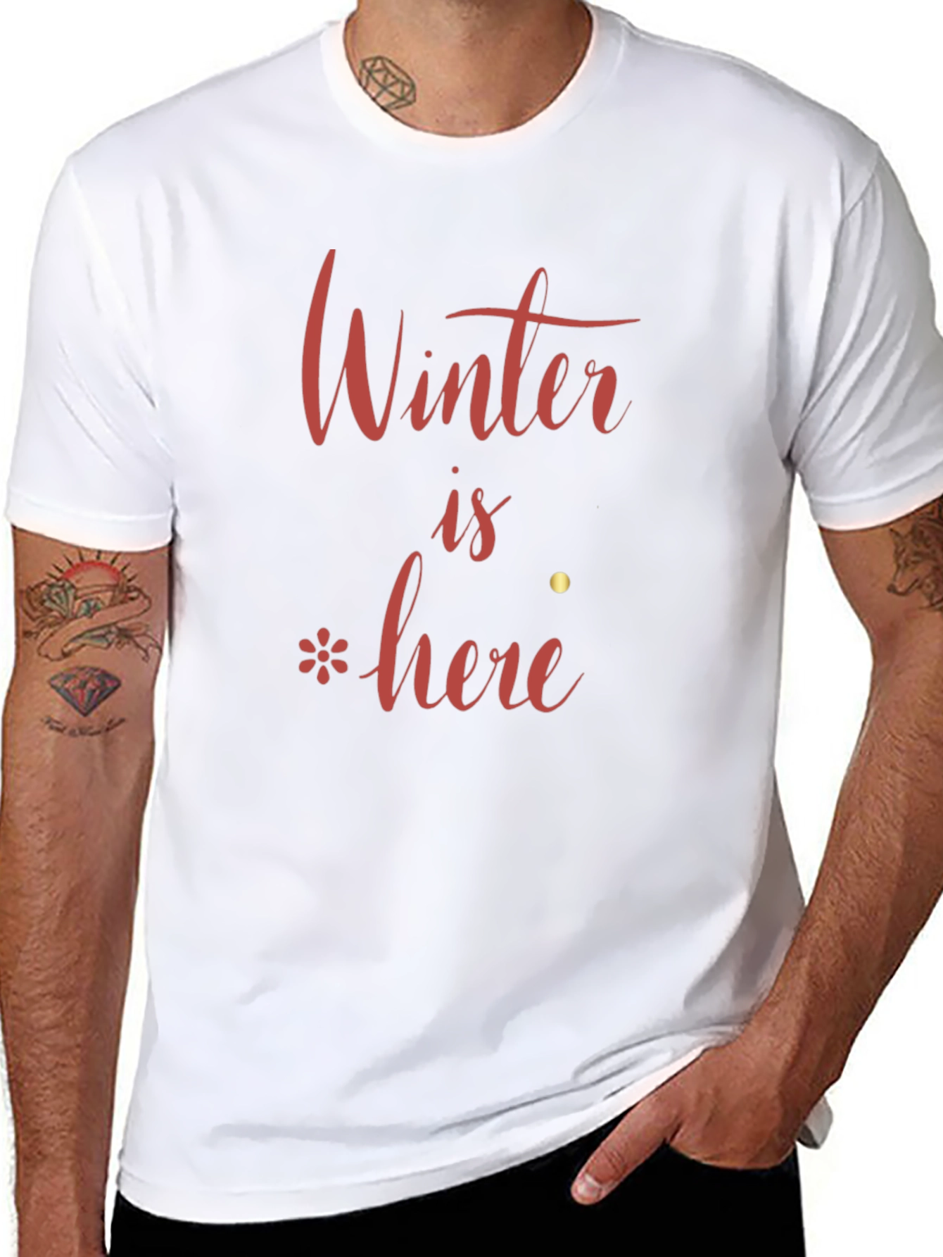 Winter is Here Black T-Shirt