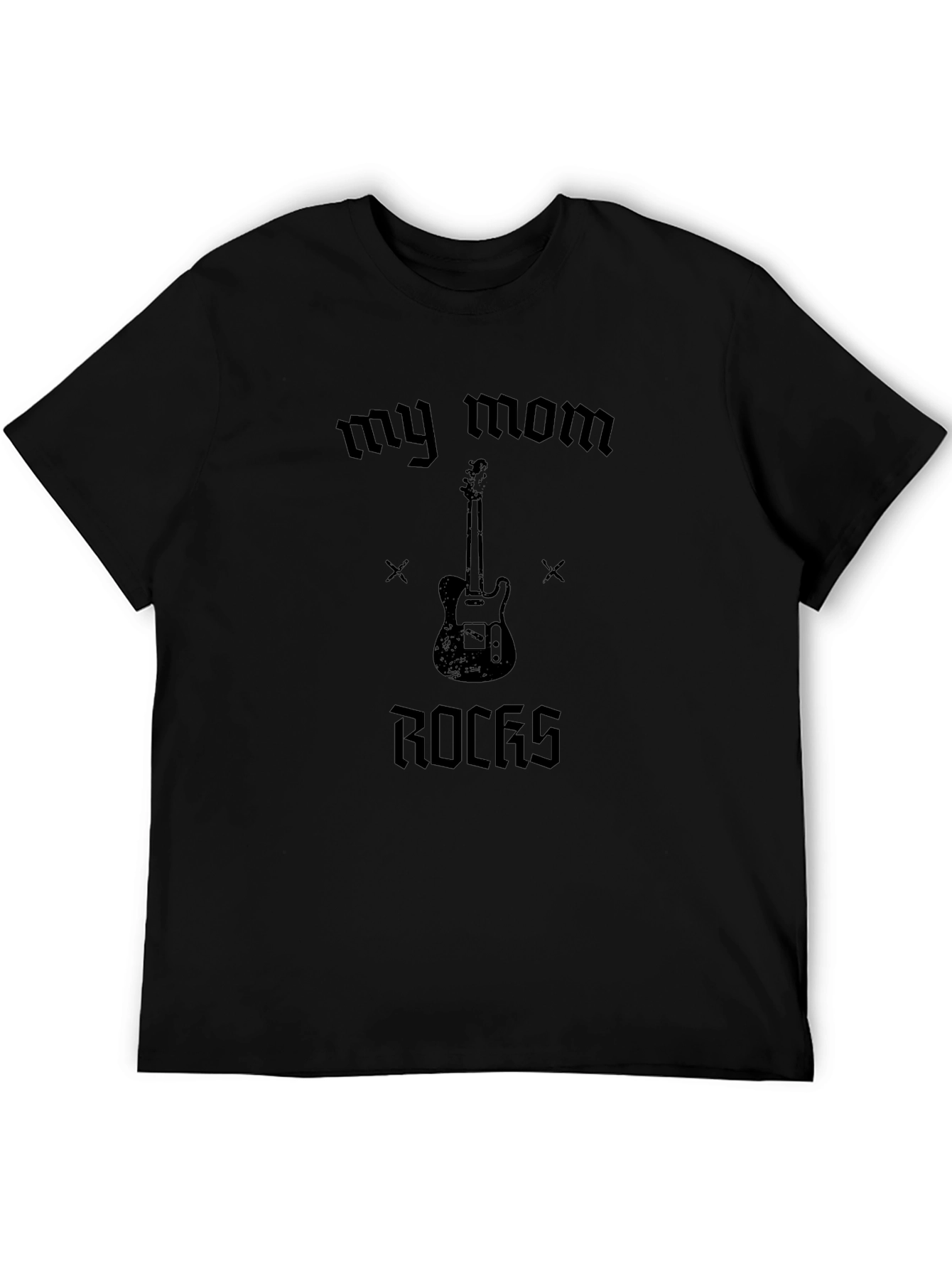 My Mom Rocks Guitar T-Shirt - Unisex Black Tee