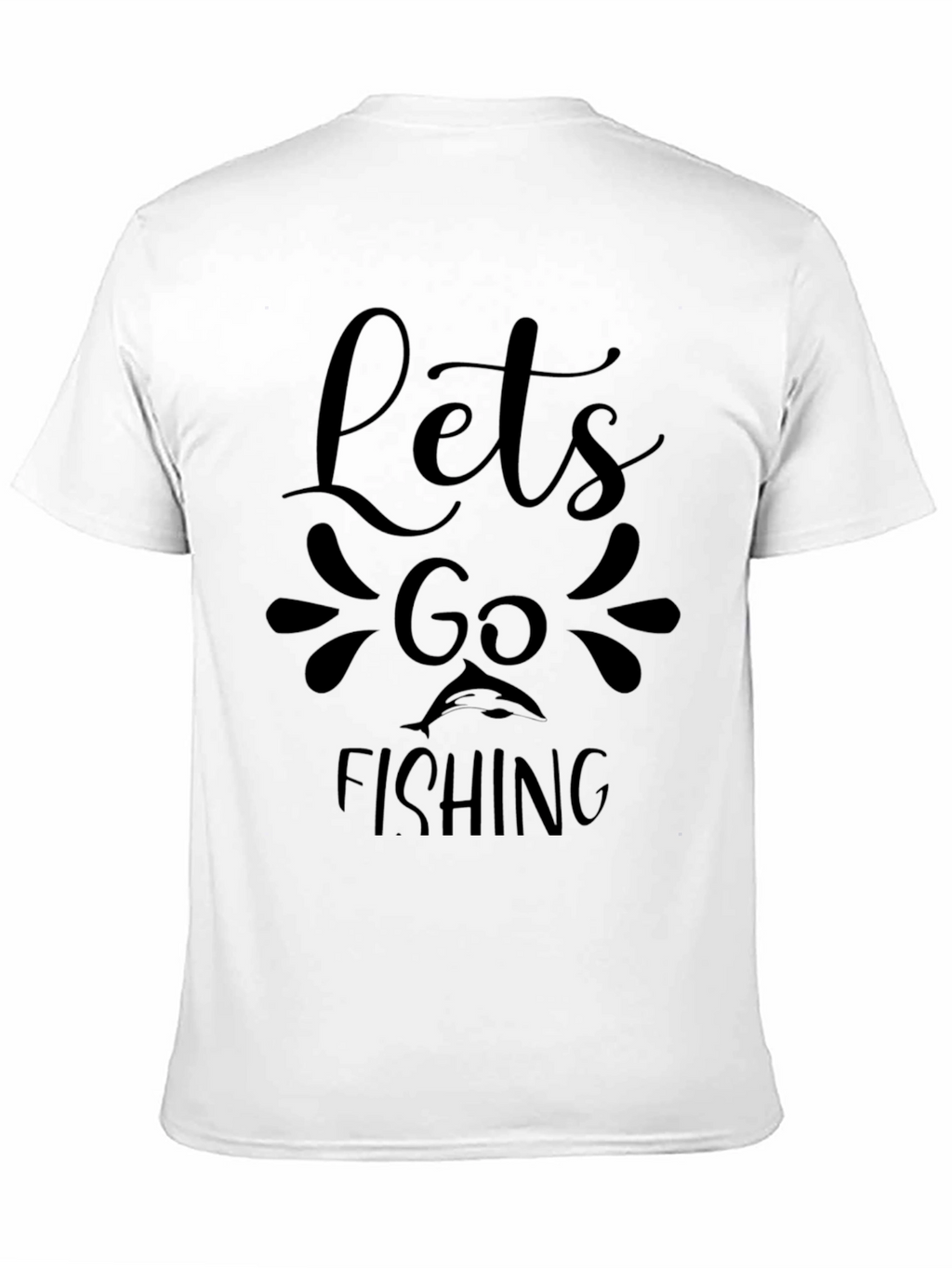 Lets Go Fishing Graphic Tee - Black