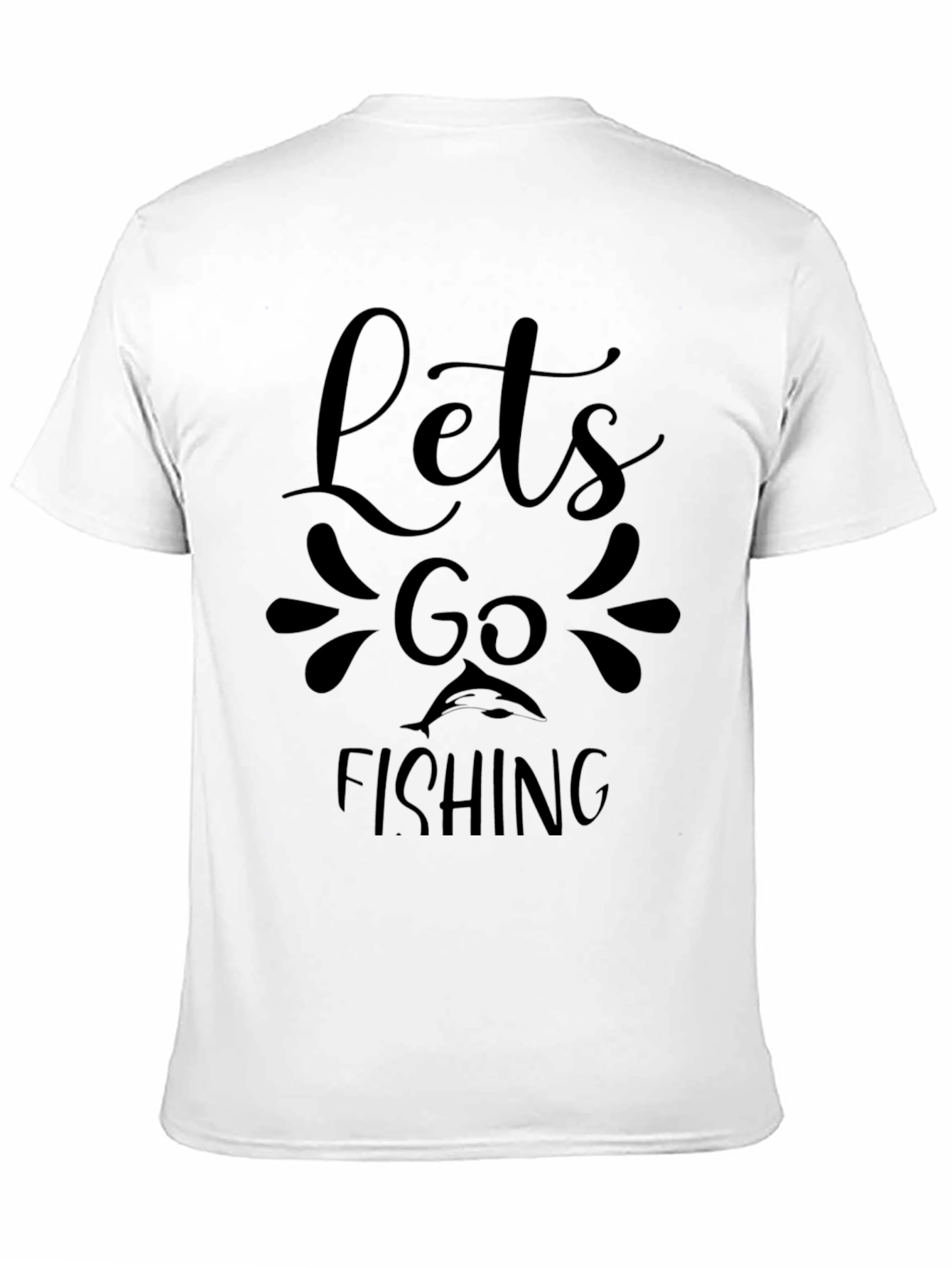 Lets Go Fishing Graphic Tee - Black