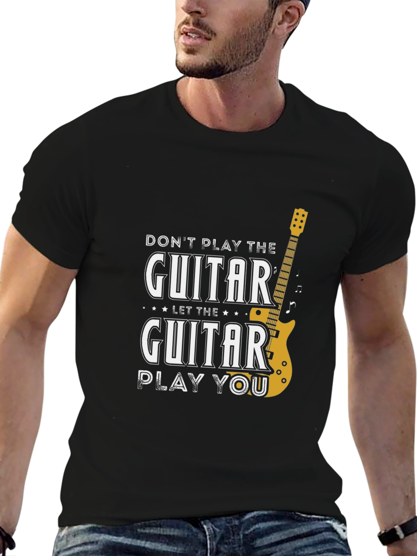 Guitar Play You Graphic T-Shirt - Black