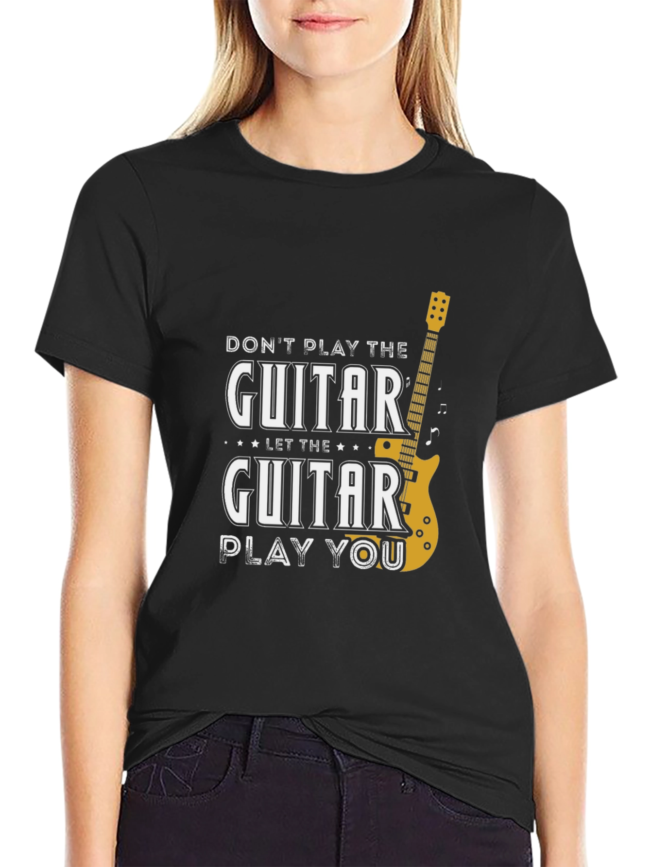 Guitar Play You Graphic T-Shirt - Black