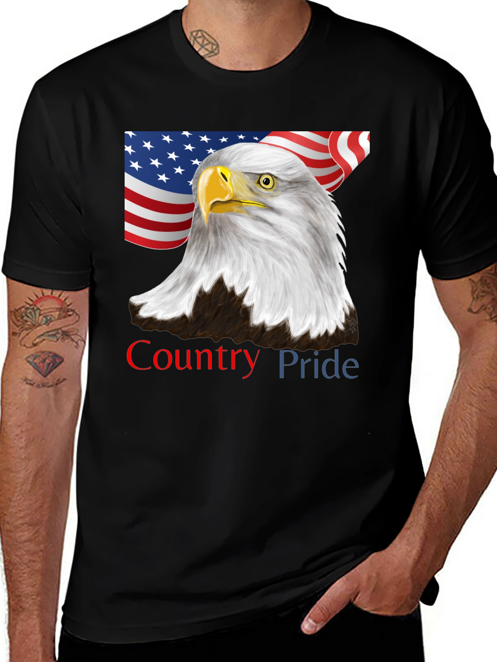American Pride Eagle Graphic Tee - Patriotic USA