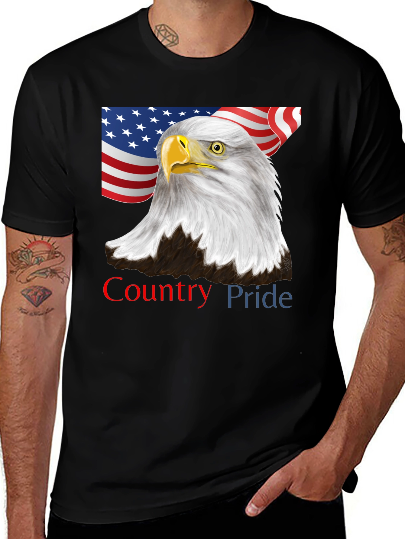 American Pride Eagle Graphic Tee - Patriotic USA
