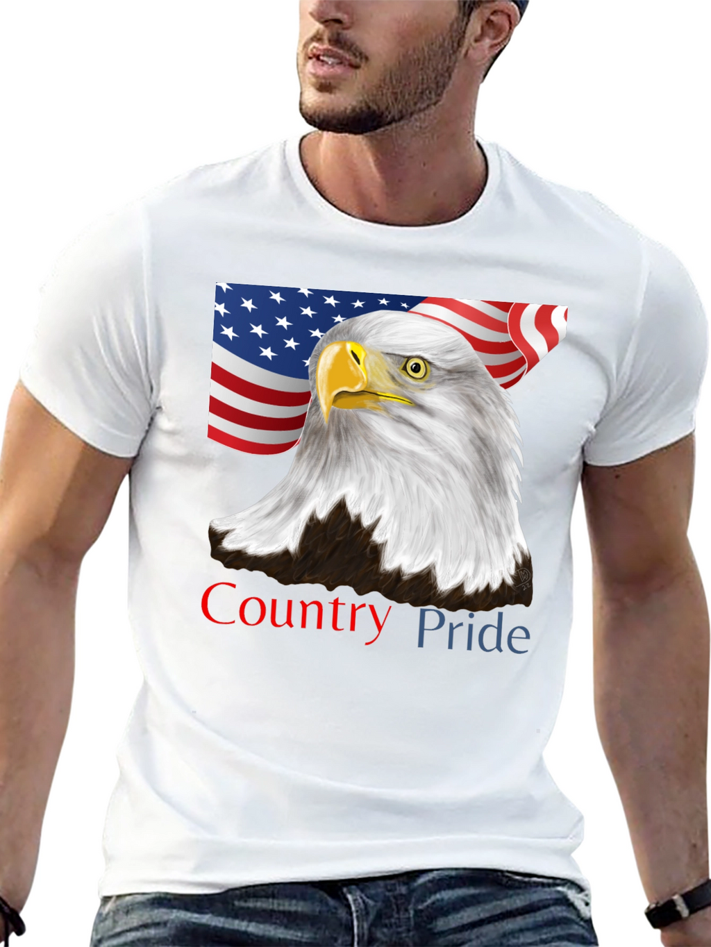 American Pride Eagle Graphic Tee - Patriotic USA