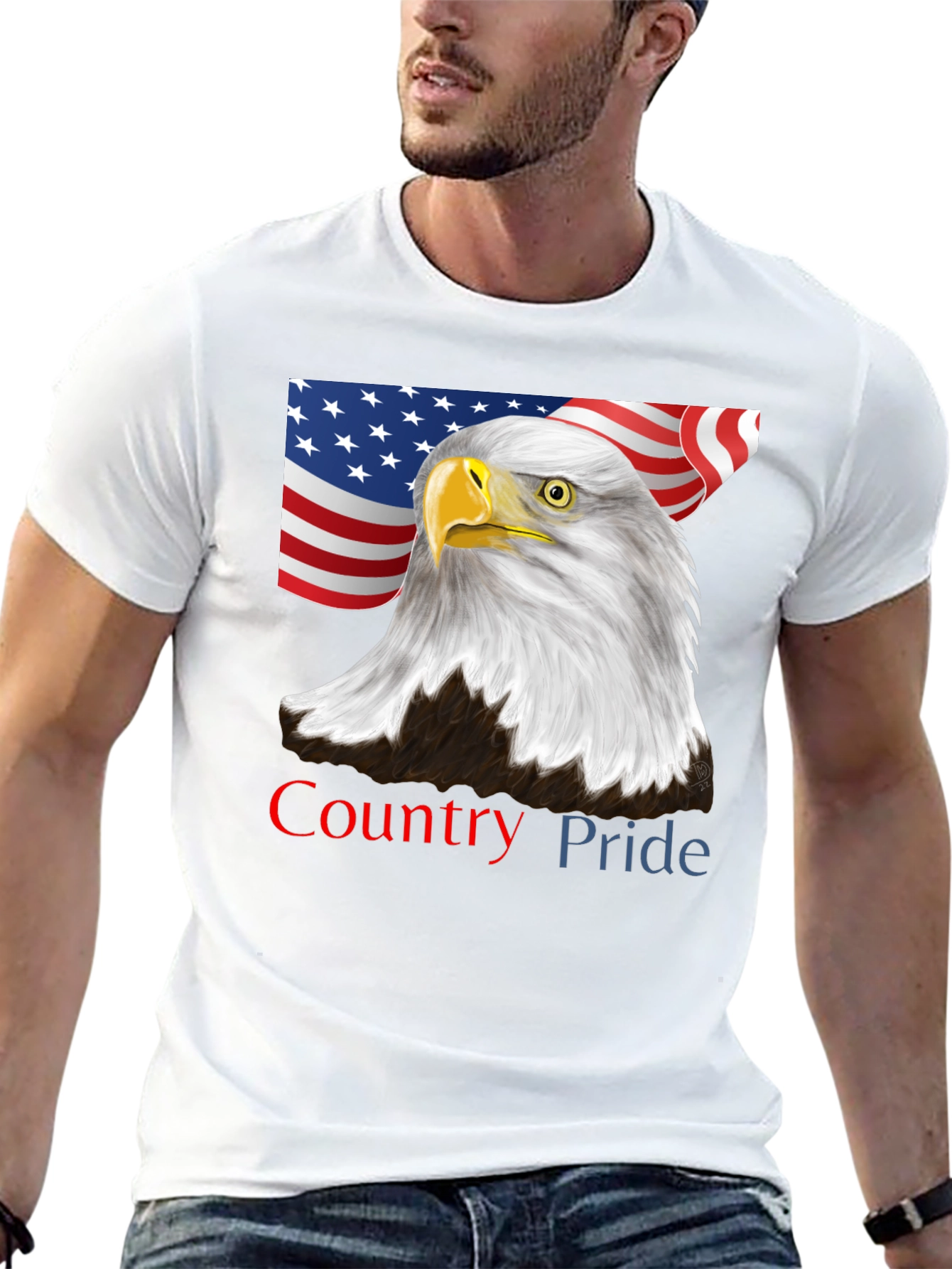 American Pride Eagle Graphic Tee - Patriotic USA