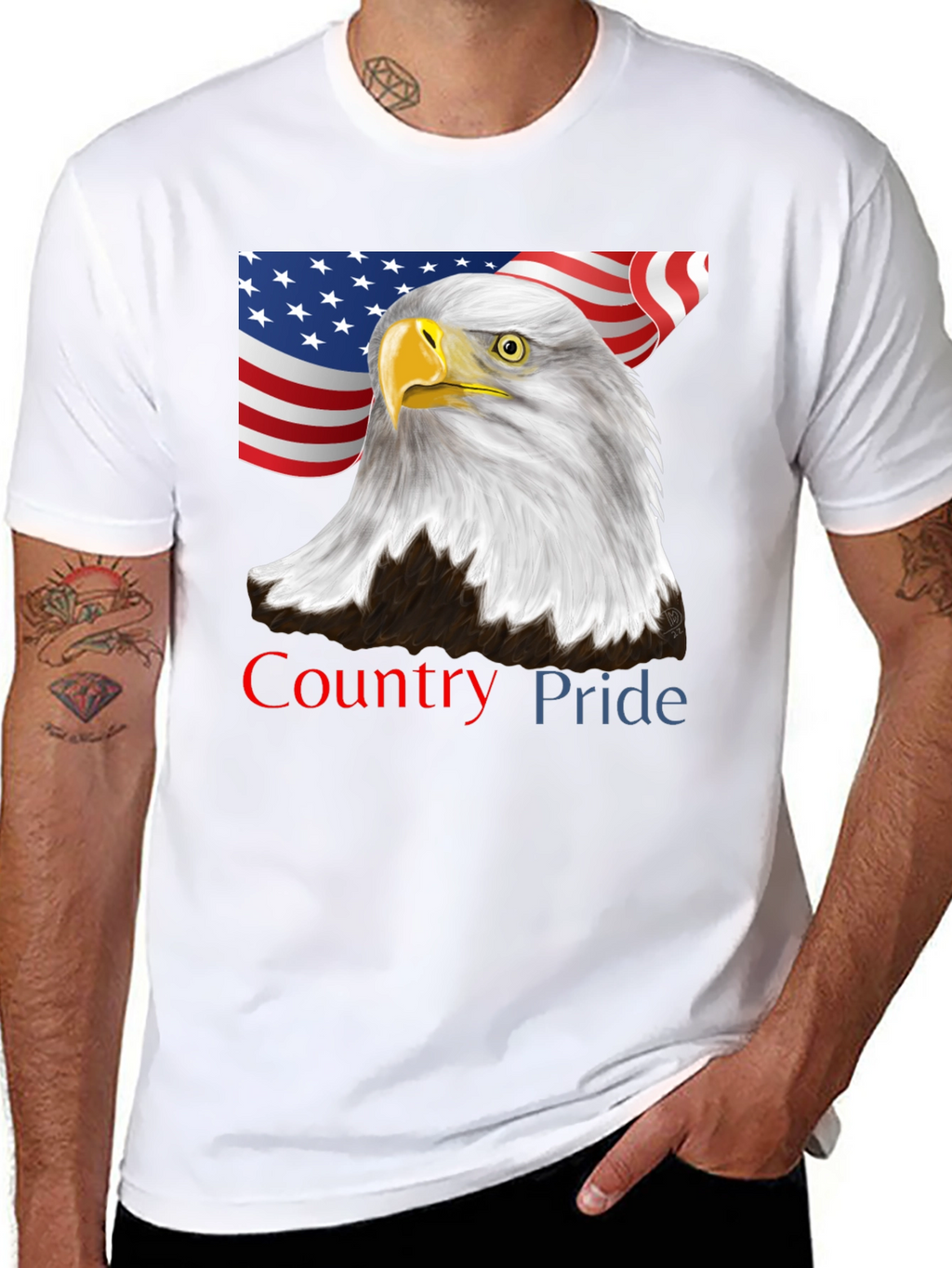 American Pride Eagle Graphic Tee - Patriotic USA