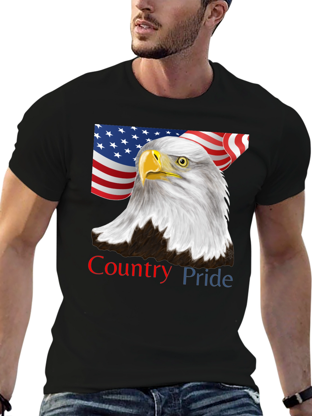 American Pride Eagle Graphic Tee - Patriotic USA