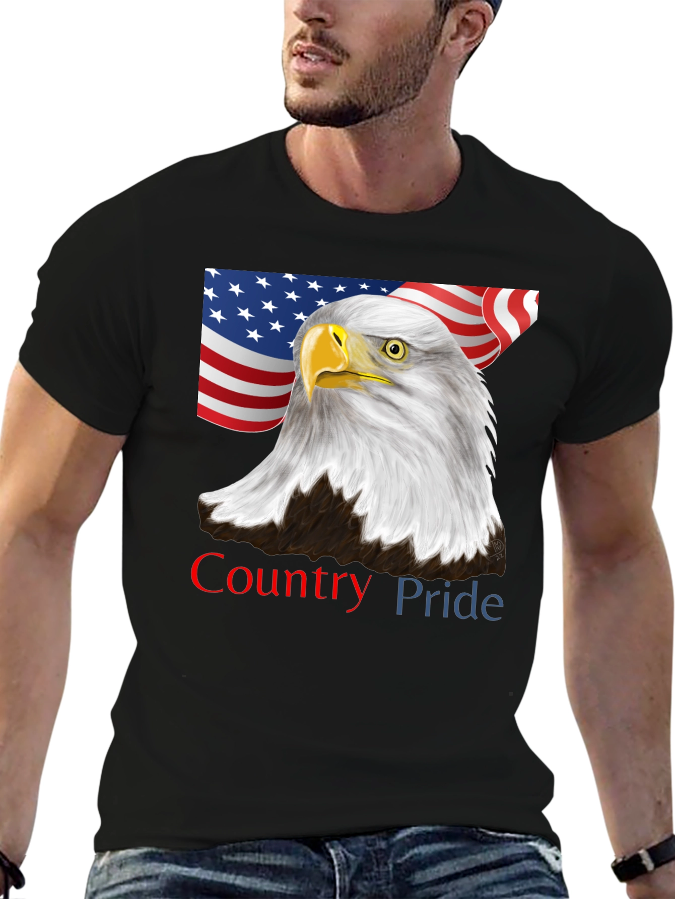 American Pride Eagle Graphic Tee - Patriotic USA