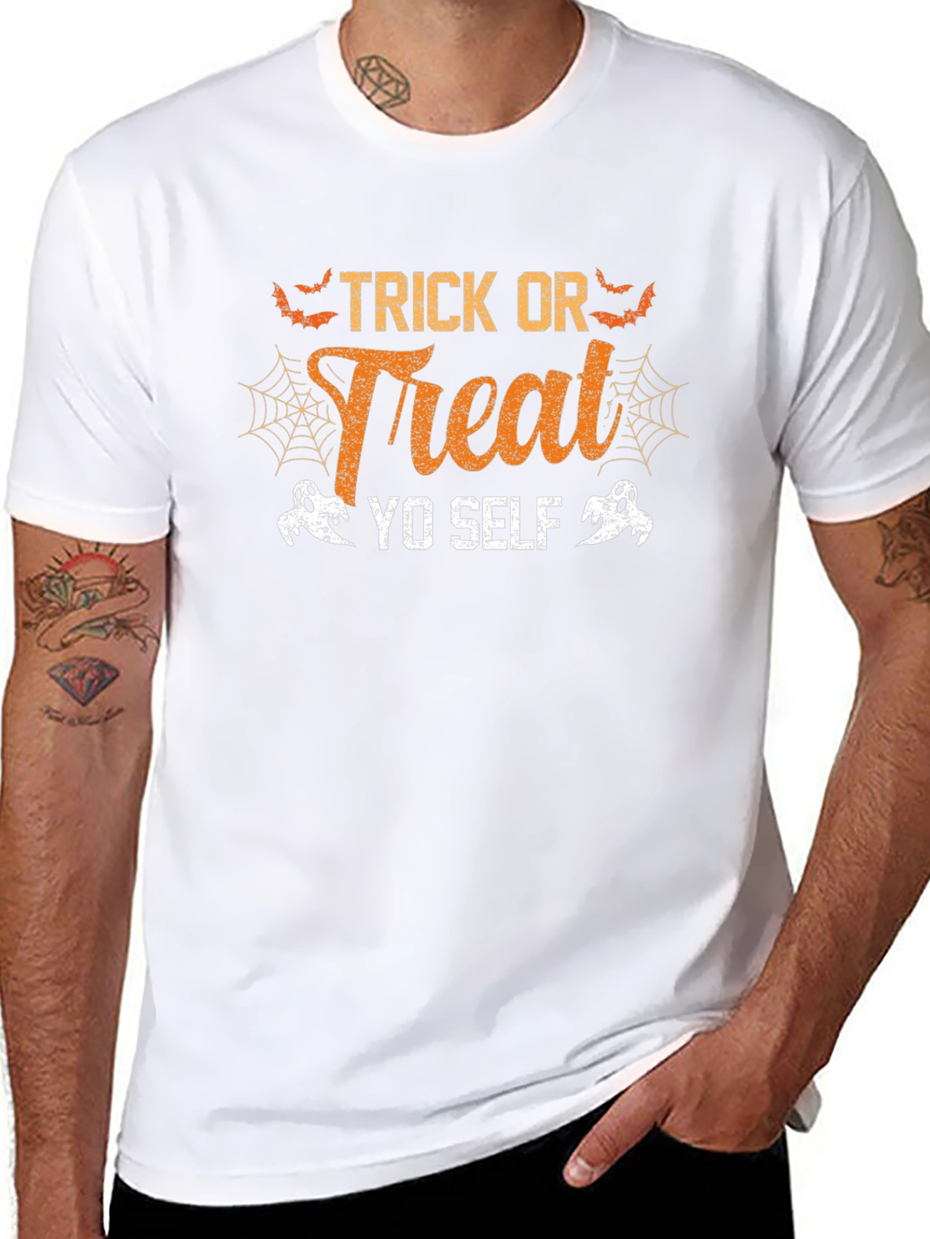 Trick or Treat Yo Self Halloween Graphic Tee