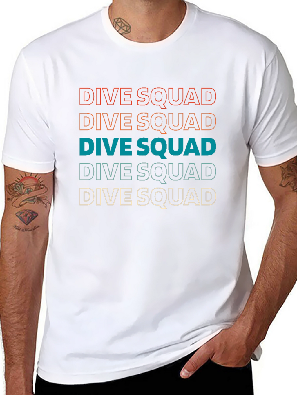 Dive Squad T-Shirt Retro Scuba Diving Tee