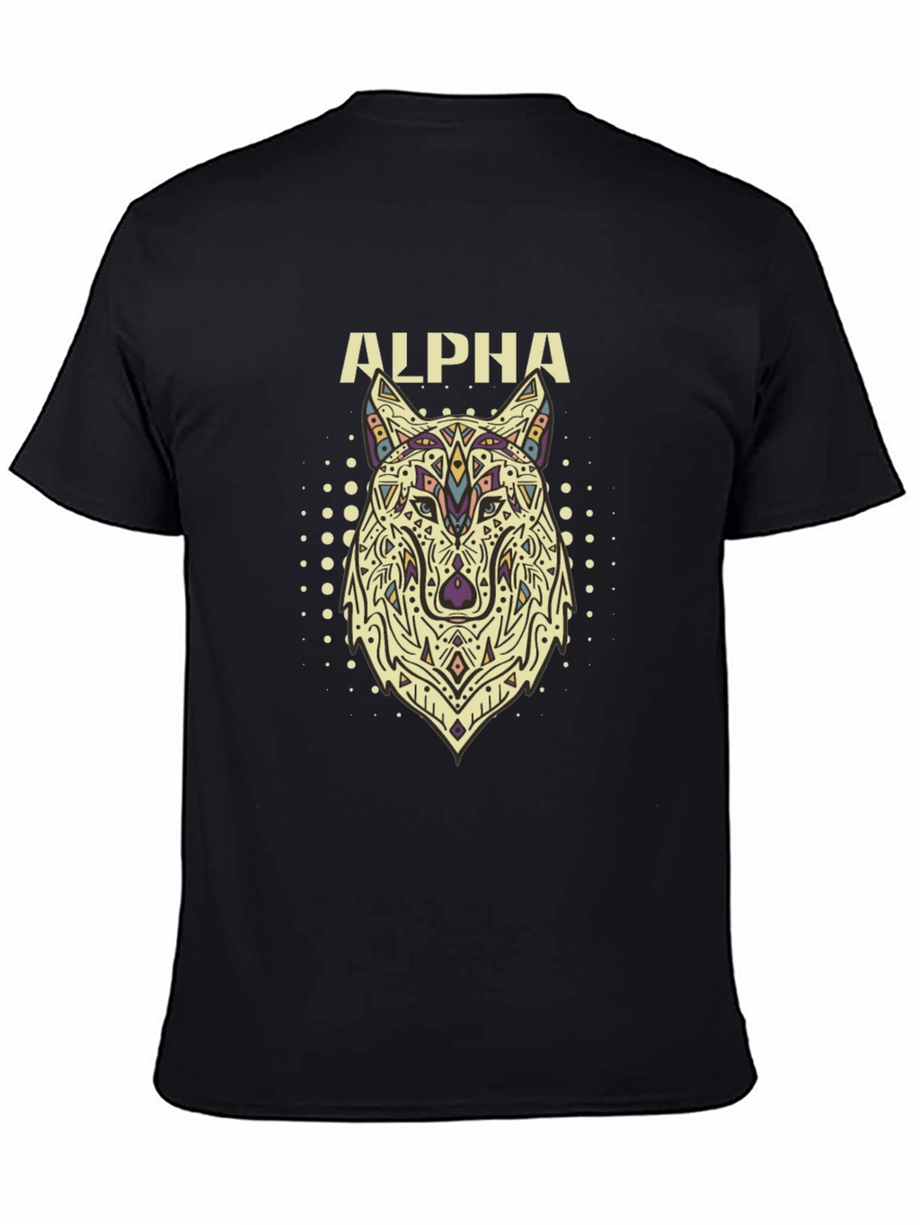 Alpha Wolf Graphic Black T-Shirt