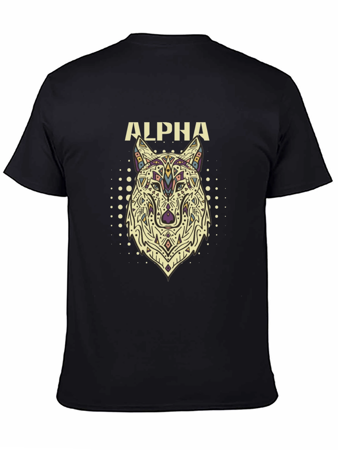 Alpha Wolf Graphic Black T-Shirt