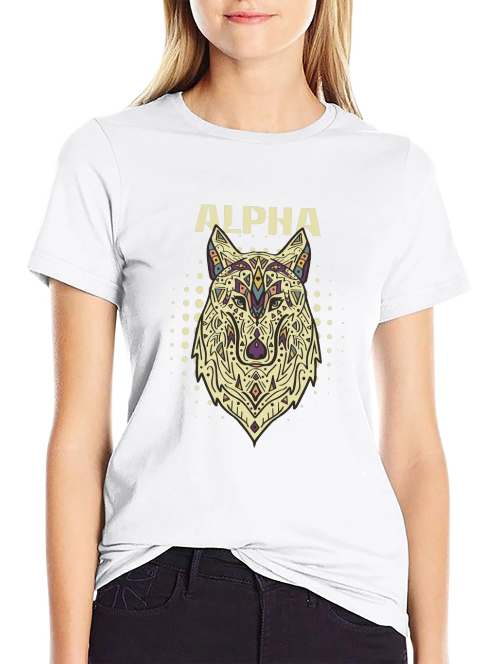 Alpha Wolf Graphic Black T-Shirt