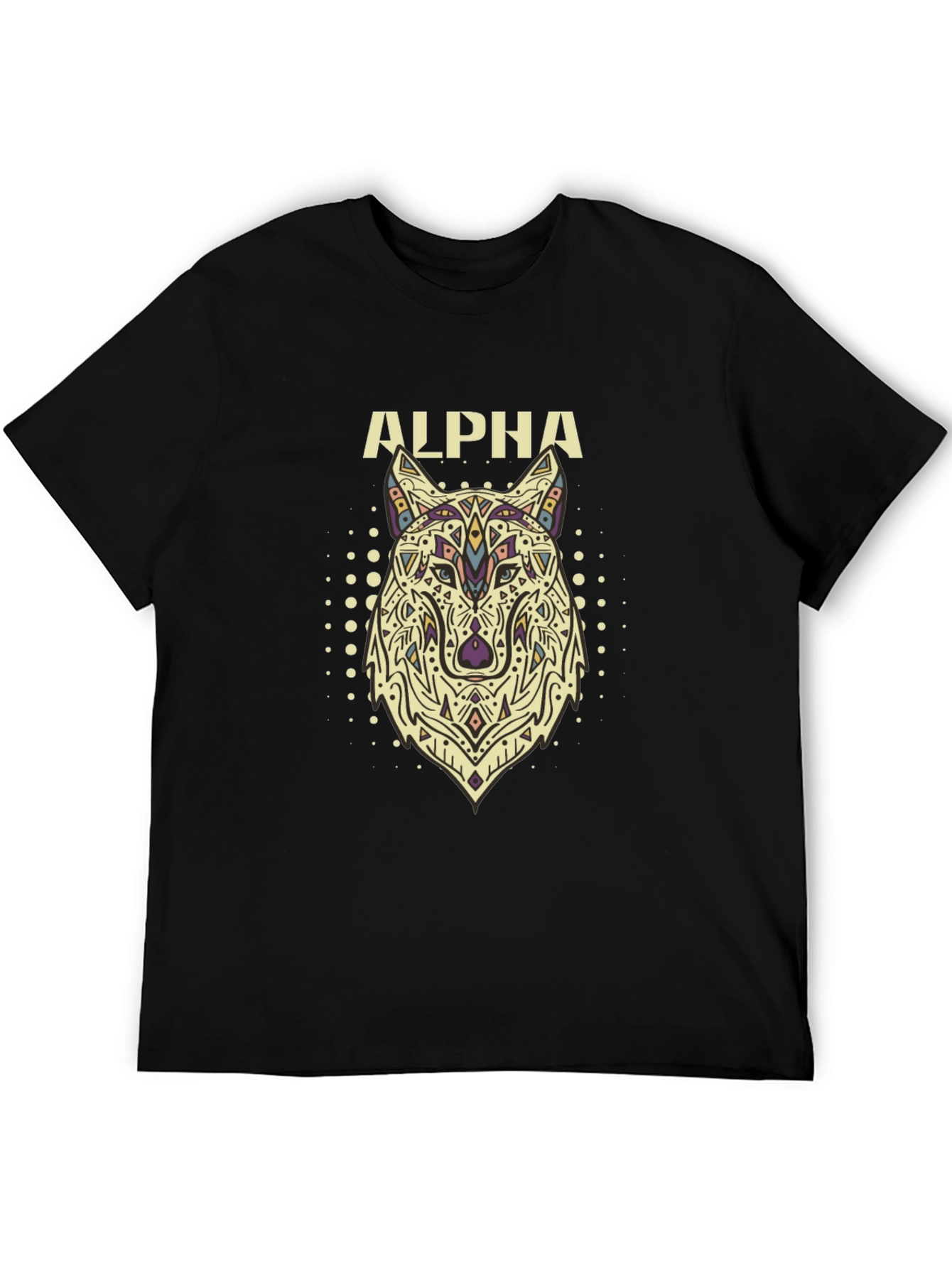 Alpha Wolf Graphic Black T-Shirt
