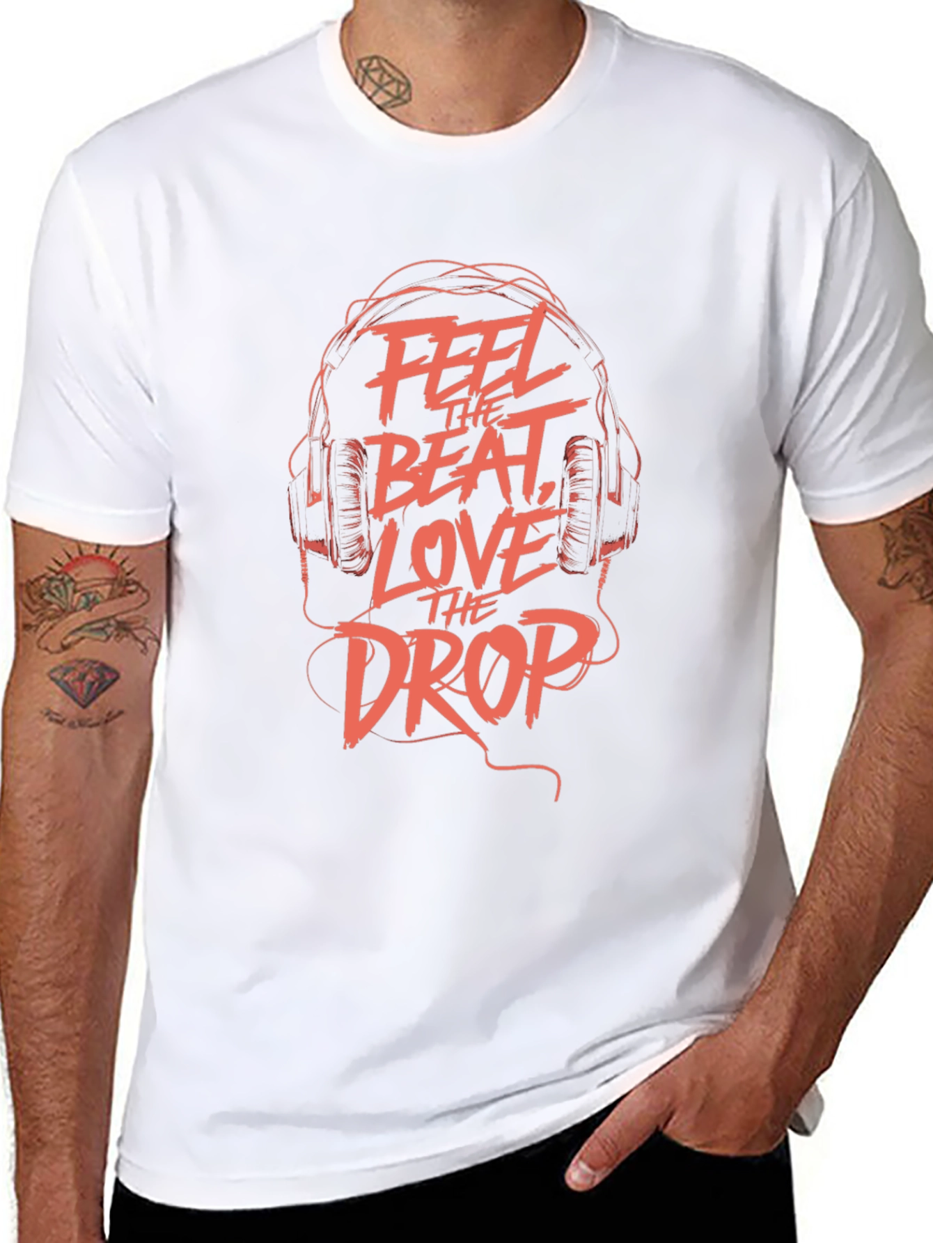 Feel The Beat T-Shirt - Black Graphic Tee