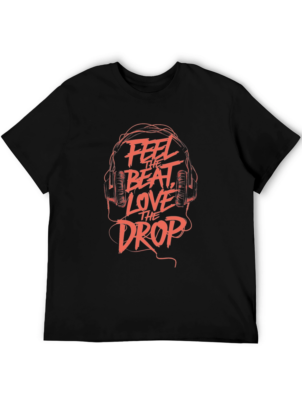 Feel The Beat T-Shirt - Black Graphic Tee