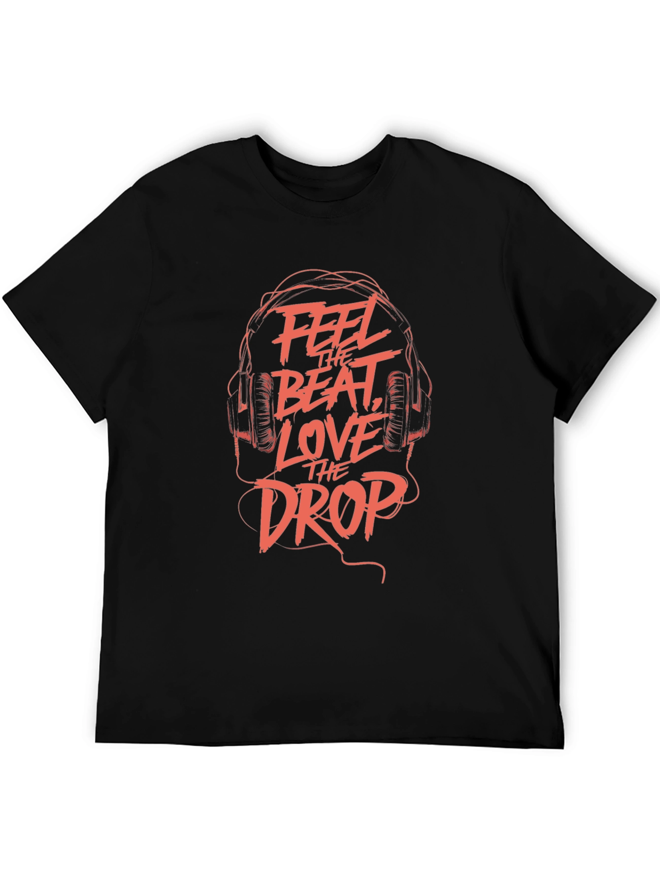 Feel The Beat T-Shirt - Black Graphic Tee
