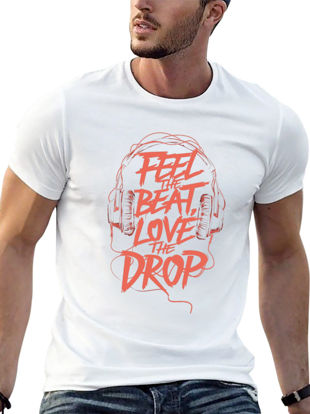 Feel The Beat T-Shirt - Black Graphic Tee