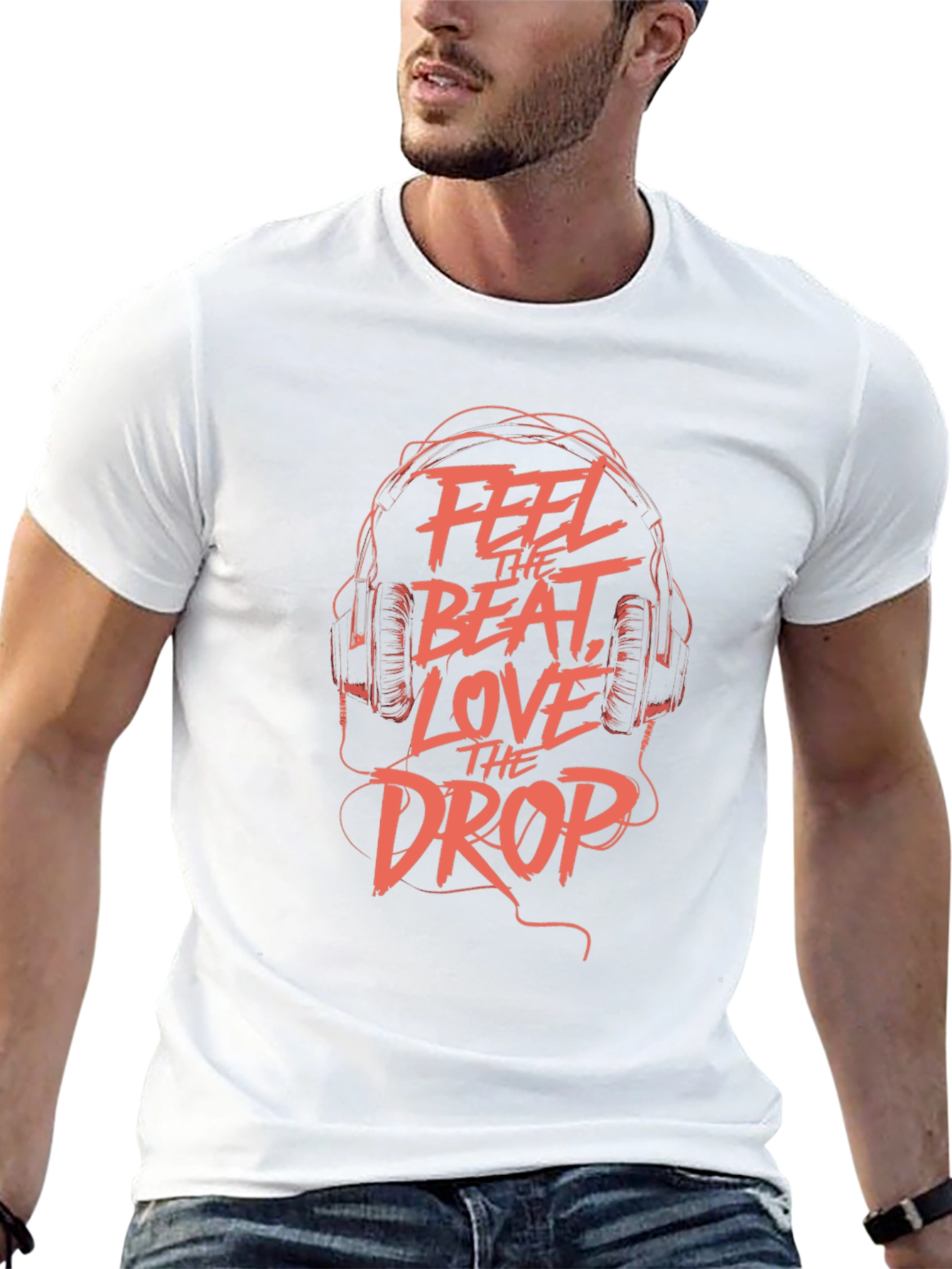 Feel The Beat T-Shirt - Black Graphic Tee