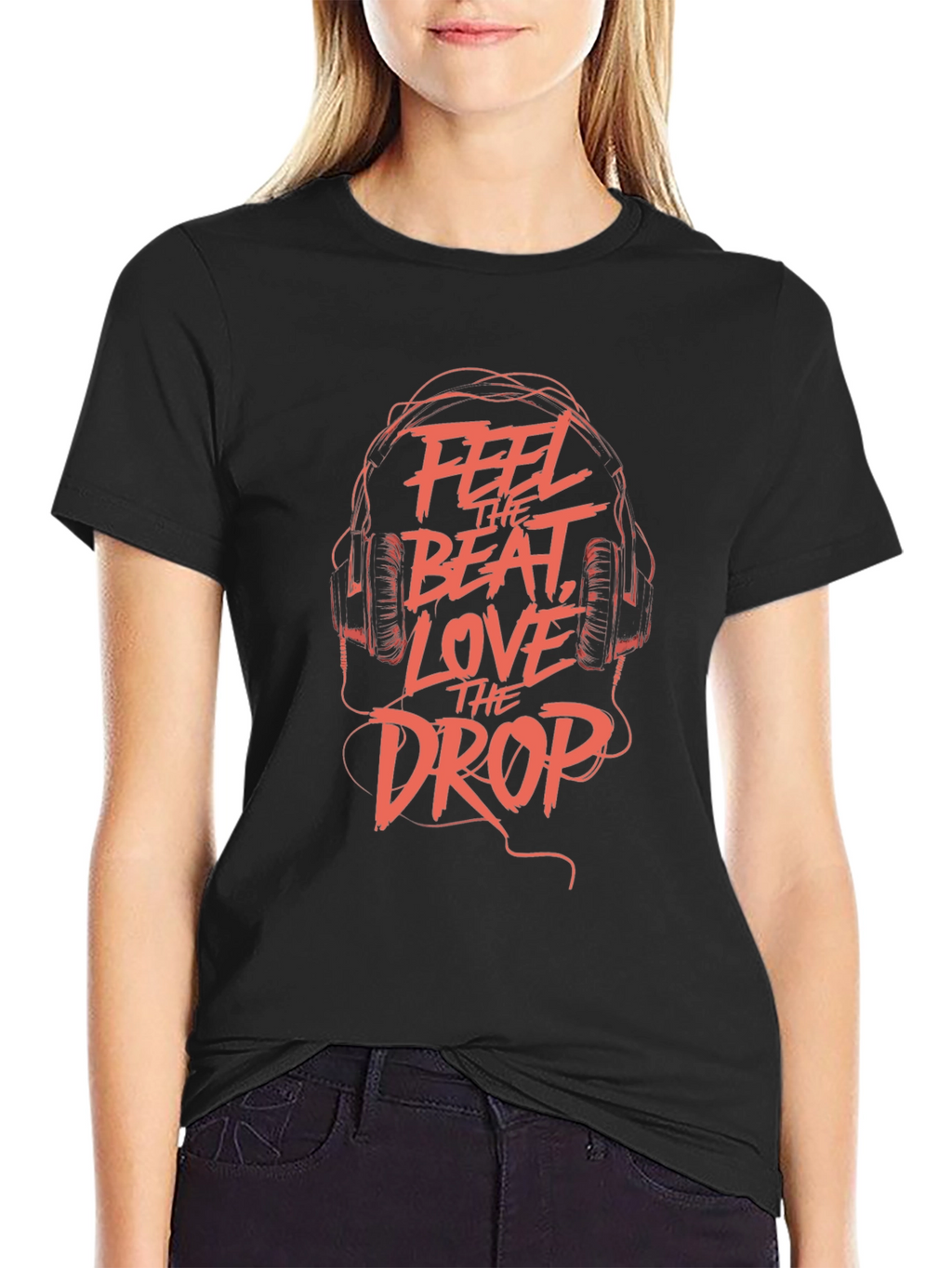 Feel The Beat T-Shirt - Black Graphic Tee
