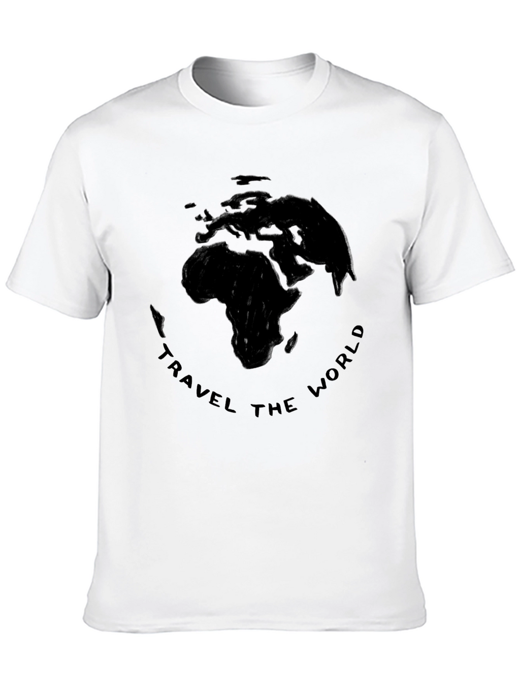 Travel the World Black Graphic T-Shirt
